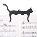 Miniatyrbillede 1 af 5: Nodeholder til musikbøger, katte-model, sort sideholder, katte-stil, nodeholder til klavermusik, nodeark, musiker, klavertilbehør, mappe
