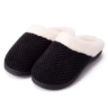 Miniatyrbilde 1 av 4: Tøfler med Memory Foam for Kvinner Komfortable Varme Koselige Sklisikre Black 38 39