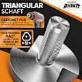 Miniatyrbillede 2 af 5: HSS trinstyr [Ø 5-35mm] - 10mm trekantet skaft - Ideel til bløde metaller, træ, plast, ikke til rustfrit stål - 13 trin metalbor - konisk bor