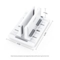 Miniatyrbillede 5 af 5: Justerbart Lodret Laptopstativ til Skrivebord, Notebook Holder med Telefonholder, Desktop Dock 3 i 1 Pladsbesparende White