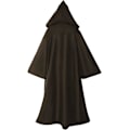 Miniatyrbillede 4 af 5: Sort kappe med hætte til voksne og børn, Unisex vampyrkappe, Darth Vader kostume, Halloween kostume, Heksekappe, Jedi kjole, Lang kappe til Halloween