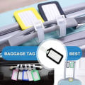 Miniatyrbilde 5 av 5: 10 stk. bagasjelapper, 8,6 x 4,8 cm plast bagasjeidentifikatorer med snor, navnelapper reisetilbehør, vanntette ID-lapper flerfarget fly Su