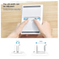 Miniatyrbillede 4 af 5: Justerbart Lodret Laptopstativ til Skrivebord, Notebook Holder med Telefonholder, Desktop Dock 3 i 1 Pladsbesparende White