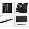 Miniatyrbillede 5 af 5: Lille lommeregner med skrivetavle og sletbar LCD pen 6\", mini bærbar lommeregner 10 cifre, solcelle og dobbelt strømbatteri, sammenklappelig lommeregner til