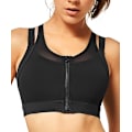 Miniatyrbild 1 av 4: Sport-bh för kvinnor, dubbla remmar, mesh, M, dragkedja, stöd underkläder, plus size, fitness jogging