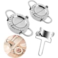 Miniatyrbillede 1 af 5: Dumpling Maker Dumpling Form Rustfrit Stål Ravioli Form Kageværktøj Ravioli Skærer til Dej Stempel Småkageudstikker Kage Køkken Gadgets Lav 3 Stk