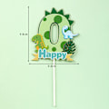 Miniatyrbilde 4 av 5: Dinosaur Tallkake Topper (0-9) - Dinosaur Bursdagsdekorasjon, Jungel Bursdagskake Topper, Gutter Jenter Baby Shower Dinosaur Tema