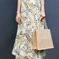 Miniatyrbilde 4 av 5: (36.8 cm x 26.9 cm x 16.8 cm) Jute Tote Bags med Håndtak Naturlig Lin Gjenbrukbar Handlepose Flerbruks Oppbevaringspose for Kvinner, Ideell for Trykking a