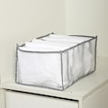 Miniatyrbillede 2 af 4: Foldbar Garderobe Tøj Skuffe Organizer Multifunktionel Stor Kapacitet Rum Opbevaringsboks Ny Gray 7 Grids