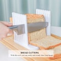 Miniatyrbild 2 av 5: Brödskärare, Brödskärare Brödskärare Skärare Justerbar Toastskärningsguide 4 Storlekar Bredd Brödskivor med Smulbricka för Hemmet