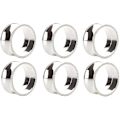 Miniatyrbilde 1 av 3: Serviettring 6 stk. Legering Serviettringer Serviett Holder Sliver