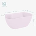 Miniatyrbilde 5 av 5: 2 Rosa + hvite kjøkkenavfallskopper - bordavfallsbrett 3,8l - hengende beholder 28 x 13,5 x 11 cm