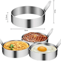 Miniatyrbild 3 av 5: 1 Pack Äggring, Äggform Ring 3,5 tum Non Stick Rostfritt Stål Äggform Äggringar för Stekning Ägg Stekbord Pannkaka Sandwich Matlagning Biffstek Kitche