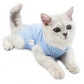 Miniatyrbillede 1 af 4: Katte Recovery Dragt Katte Efter Operation Recovery Dragt Kæledyrsoperation Rehabilitering Fravænnings Anti-slik Tøj Purple M
