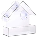 Miniatyrbild 5 av 5: Transparent akrylfoder, 3 starka sugkoppar, 15 x 15 x 6 cm Vildfågelmatare,.