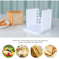 Miniatyrbild 4 av 5: Brödskärare, Brödskärare Brödskärare Skärare Justerbar Toastskärningsguide 4 Storlekar Bredd Brödskivor med Smulbricka för Hemmet