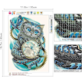 Miniatyrbild 2 av 5: DIY 5d Diamantmålning efter nummer Kit (30*40cm, Klockkatt), Diamantmålning, Diamantbroderi Katt, Strassbroderi Korsstygnskonst Canvas