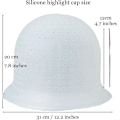 Miniatyrbilde 4 av 5: Silikon Stripehårhette, Stripehårhette og Krok, Hårfargehette, Hårfrosthette, Stripehårfrosthette Pink