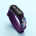 Miniatyrbild 4 av 5: Led Cartoon Barn Vattentät Elektronisk Klocka Student Sport Touchs Klocka För Flickor Pojkar The Purple Grape