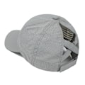 Miniatyrbillede 3 af 5: Dame Ponytail Baseball Cap, Justerbar Åndbar Kryds Mesh Hurtigtørrende Messy High Bun Ponycap Hat Light Grey