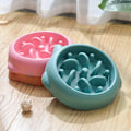Miniatyrbillede 2 af 5: Slow Feeder Lille/Medium, Blå Blomst Hundeskål Langsom Spisning Hundeskål Kæledyr Hvalp Sjov Puzzle Feeder Skridsikker Oppustningsstop Foderskål