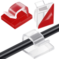 Miniatyrbillede 1 af 5: Udendørs Kabelclips med Selvklæbende Tape Lysclips Dekorationsclips Selvklæbende Kroge Ledningsholder Transparent 40pcs