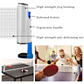 Miniatyrbilde 2 av 5: Uttrekkbart Ping Pong Nett Bærbart Bordtennis Nettstativ Perfekt For Ping Pong Bord Kontorpult Hjemme Grey