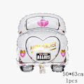 Miniatyrbilde 2 av 5: 5 stk. Aluminium Membran Bryllupsbil Ballong, 50x63cm, 1 stk., Flerfarget