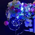 Miniatyrbild 3 av 4: Koppartråds ljusslinga mikrolampor LED ljusslinga batteridriven Warm White 1m10 lights
