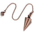 Miniatyrbillede 1 af 4: Bronze Metal Kobber Spirituel Punkt Pendul Til Divination Healing Dowsing Wicca Afbalancering Spids Kegle Vedhæng Pendul Copper