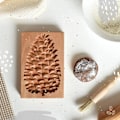 Miniatyrbild 5 av 5: Träbakform Bärbar Kakform Ros Kakform Trä Pepparkaka Småkakor Pine cones