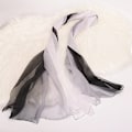 Miniatyrbild 2 av 5: Mjuk Gradient Färg Damscarf 175 * 75cm | (Svart) - Damscarf Lättviktig, Scarf Mjuk Lättviktig Sjal Mode Elegant Damscarf Gåva