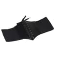 Dame Korset Bredt PU Læder Slankende Mavebælte Elastisk Høj Talje Formende Girdle Bælter Black
