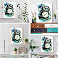 Miniatyrbild 5 av 5: DIY 5d Diamantmålning efter nummer Kit (30*40cm, Klockkatt), Diamantmålning, Diamantbroderi Katt, Strassbroderi Korsstygnskonst Canvas