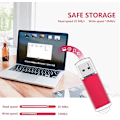 Miniatyrbillede 2 af 5: Flash Drive 64 GB USB 2.0 Thumb Drive 64GB Memory Stick Pen Drive Nøglering Design Jump Drive Zip Drive med LED Indikator, Rød