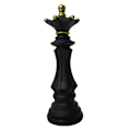 Miniatyrbilde 2 av 3: Sjakk Konge Dronning Springer Resin Håndverk Internasjonal Sjakk Statue Skulptur Black Queen