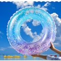 Miniatyrbild 1 av 4: Simring, uppblåsbara poolflottörer, flytande bollleksaker för vuxna och barn, sommarpool strandleksaker, poolpartydekorationer, flytande simm