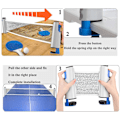 Miniatyrbilde 3 av 5: Uttrekkbart Ping Pong Nett Bærbart Bordtennis Nettstativ Perfekt For Ping Pong Bord Kontorpult Hjemme Grey