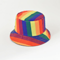 Miniatyrbilde 1 av 5: Pustende Regnbuestripet Fiskehatt UV-beskyttelse Pride Moon Cruising Hatt