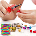 Miniatyrbilde 2 av 5: 85m 1.2mm fargerik elastisk perlesnor, elastisk snor regnbue perlesnor, brukt til å lage halskjeder og armbånd, barns smykkeproduksjon, DIY h