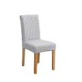 Miniatyrbilde 2 av 5: Elastiske stoltrekk til spisestue Jacquard stolbeskyttere Stretch Avtakbar stolbeskytter Beige