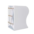 Miniatyrbillede 4 af 4: Sort Justerbar Bogstøtte, Metal Jern Justerbar Bogstativ Holder, Udtrækkelige Magasinmapper til Skrivebord, Bogreol, Kontor, Papirvarer, Kan udvides til 48 cm