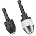 Miniatyrbild 1 av 5: Nyckellöst Borrchuck Konverteringsverktyg, 2 st 1/4 Tum Hex Skaft Nyckellös Borrchuck Adapter, 0,3-6,5 mm & 0,3-3,6 mm Snabbväxlingskonverterare för Mikroborr