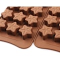 Miniatyrbillede 5 af 5: 15 Hulrum Stjerneform Chokoladeform, Non-stick Fødevaregodkendt Silikoneform Sæt til Slik Jelly, Isterning