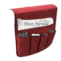 Miniatyrbilde 1 av 4: Sofa Armlene Organizer, Sklisikker Oppbevaringslomme for Sofa og Lenestol, Stoff Oppbevaringspose Holder for Mobiltelefon RED