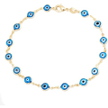 Pikkukuva 2 / 5: Aqua kullattu Evil Eye nilkkakoru