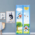 Miniatyrbilde 1 av 4: Ett sett (Presset Dingdang katt himmelblå, ca. 90*210cm) Magnetisk dørskjerm Dørnett Mesh Anti Mygg Hender Fri Passer dør opp til Automatisk
