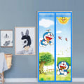 Pikkukuva 1 / 4: Yksiosainen setti (Puristettu Dingdang-kissa taivaansininen, noin 90*210cm) Magneettinen oviverho hyttysverkko handsfree sopii oviin automaattisesti