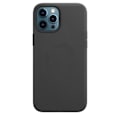 Miniatyrbilde 1 av 3: Svart Apple-skinnetui med (for iPhone 12 Pro Max)
