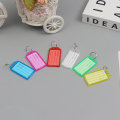 Miniatyrbild 1 av 3: 6-pack nyckelbrickor med etiketter, nyckelringar med brickor, namnbrickor, plastetiketter, nyckelbrickor med etiketter - 6 färger - idealiska för bagage, ID, namn, etikett för H